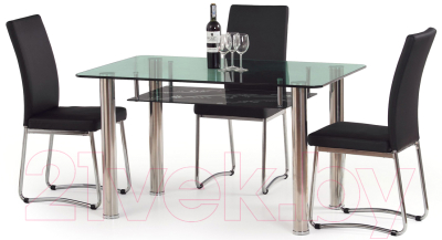 Обеденный стол Halmar Lenart (зелено-черный)
