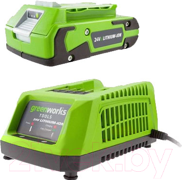 Набор аккумуляторов для электроинструмента Greenworks 24V Start (+ зарядное устройство)