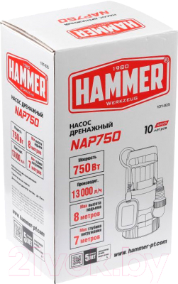 Дренажный насос Hammer Flex NAP750
