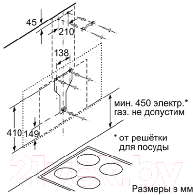 Вытяжка коробчатая Bosch DWF97RU60