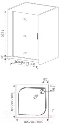 Душевая дверь Good Door Fantasy DR-100-F-CH