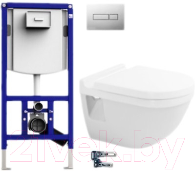 Унитаз подвесной с инсталляцией Duravit Set Starck 3 42000900A1 + 9072100..S013