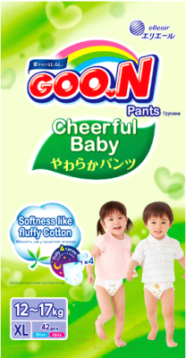 Подгузники-трусики детские Goo.N Сheerful Baby ХL (42шт)