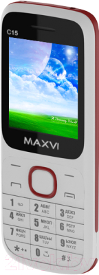 Мобильный телефон Maxvi C15 (белый/красный)