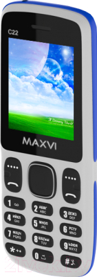 Мобильный телефон Maxvi C22 (белый/голубой)
