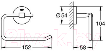 Держатель для туалетной бумаги GROHE Bau Cosmopolitan 40457001