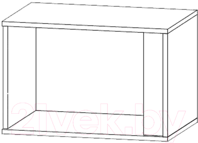 Шкаф навесной Black Red White Graphic S202-SFW1DL (серый вольфрам/белый блеск)