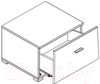 Тумба Black Red White Jang S92-RTV1S-4-6 (черный блеск)