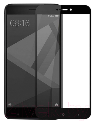 Защитное стекло для телефона Case Full Screen для Redmi 4X (черный)