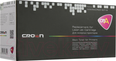 

Картридж Crown, Черный, CM-CE505A/119/319/519/719