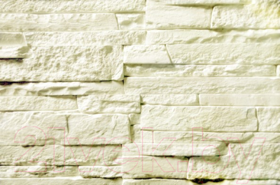 Декоративный камень гипсовый Baastone Сланец Классический слоновая кость 102 (375x90x8-14)