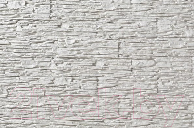 Декоративный камень гипсовый Baastone Сланец Тонкослойный белый 101 (375x90x8-14)