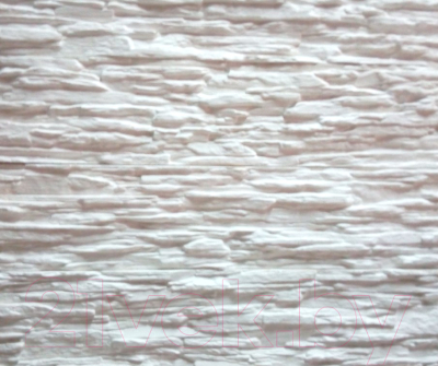 Декоративный камень гипсовый Baastone Сланец Слоистый белый 101 (475x110x8-14)