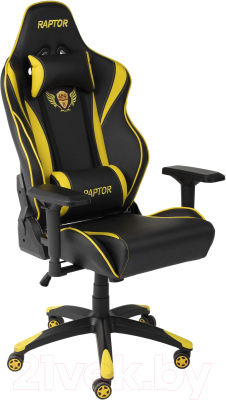 Кресло геймерское Седия Raptor Eco (черный/желтый)