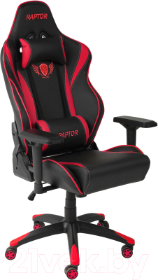 Кресло геймерское Седия Raptor Eco (черный/красный)