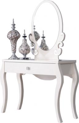 Туалетный столик с зеркалом Королевство сна Prestigio-002 (перламутровый с серебром) - общий вид
