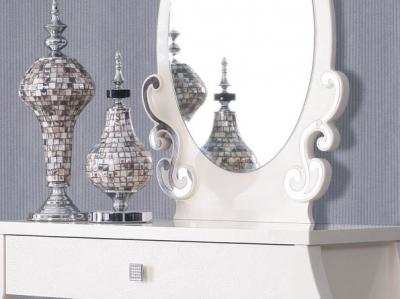 Туалетный столик с зеркалом Королевство сна Prestigio-002 (перламутровый с серебром) - детальное изображение