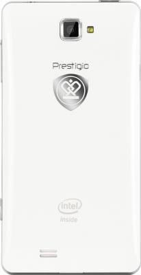 Смартфон Prestigio MultiPhone 5430 (белый) - вид сзади