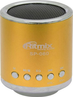 Портативная колонка Ritmix SP-080 Gold - общий вид