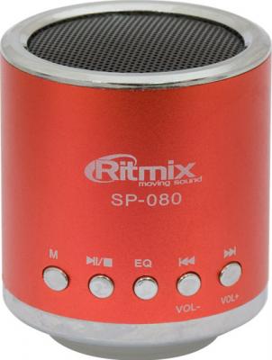 Портативная колонка Ritmix SP-080 Red - общий вид