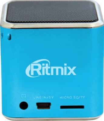 Портативная колонка Ritmix SP-210 (синий) - вид спереди