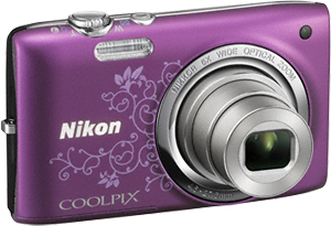 Компактный фотоаппарат Nikon Coolpix S2700 Purple Patterned - общий вид