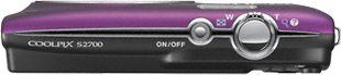 Компактный фотоаппарат Nikon Coolpix S2700 Purple Patterned - вид сверху