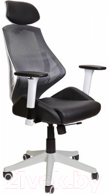 Кресло офисное Седия Space (эко-кожа черный/серый)