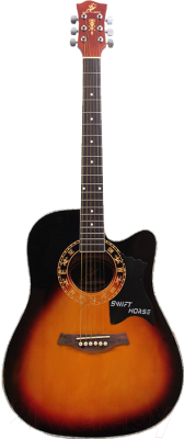 Акустическая гитара Swift Horse WG-413C/O3TS flame sun-burst