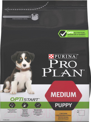 Сухой корм для собак Pro Plan Puppy Medium Optistart с курицей (14кг)