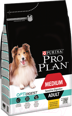 Сухой корм для собак Pro Plan Adult Medium Sensitive Digestion с ягненком (16.5кг)
