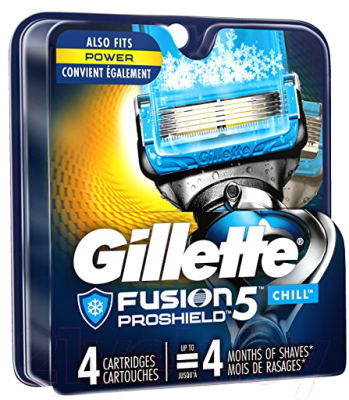 Набор сменных кассет Gillette Fusion Proshield Chill (4шт)