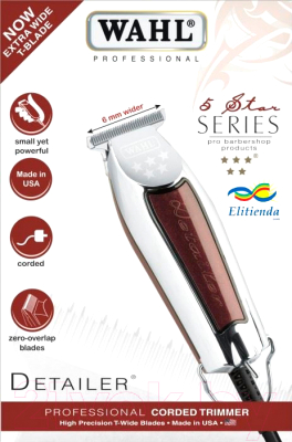 Машинка для стрижки волос Wahl Detailer X-tra Wide 8081-916 / 8081-1216