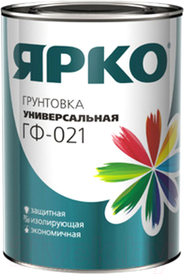 Грунтовка Ярославские краски Ярко универсальная ГФ-021 (0.9кг, красно-коричневый)