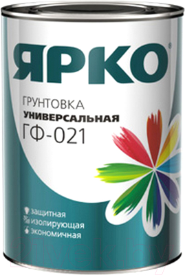Грунтовка Ярославские краски Ярко универсальная ГФ-021 (0.9кг, серый)