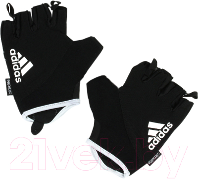 Перчатки для пауэрлифтинга Adidas ADGB-12322 (M, белый)