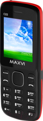 Мобильный телефон Maxvi C22 (черный/красный)