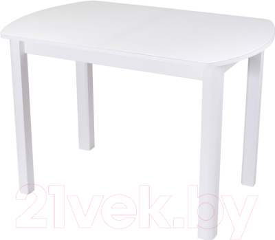Обеденный стол Домотека Гамма ПО 04 (белый/белый)