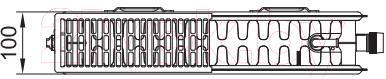 Радиатор стальной Kermi Therm X2 Profil-Ventil FTV Тип 22 300x900