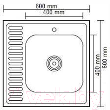 Мойка кухонная Ledeme L76060-R