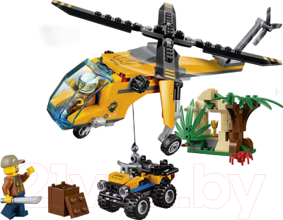 Конструктор Lego City Грузовой вертолёт исследователей джунглей 60158