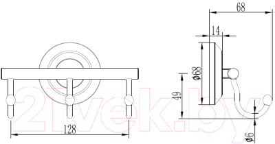 Крючок для ванной Ledeme L204-3