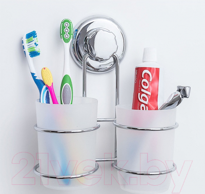 Набор стаканов для зубной щетки и пасты Tatkraft Mega Lock 20436