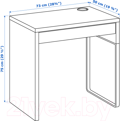 Письменный стол Ikea Микке 203.739.23 / 302.130.76