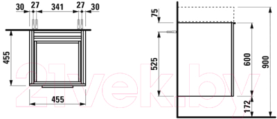 Тумба под умывальник Laufen Kartell 4075010336311