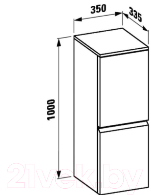 Шкаф-полупенал для ванной Laufen Pro 4831120954651
