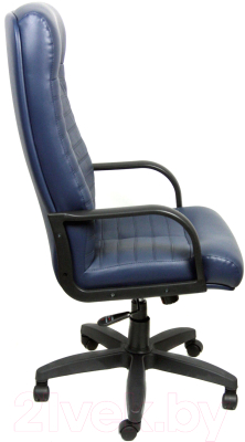 Кресло офисное Евростиль Консул Стандарт Люкс кожа (синий)