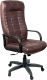 Кресло офисное Деловая обстановка Атлант Стандарт кожа люкс (коричневый) - 