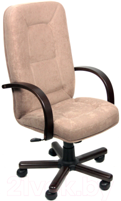 Кресло офисное Евростиль Пилот Экстра Флок (коричневый)