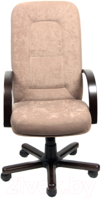 Кресло офисное Евростиль Пилот Экстра Флок (коричневый)